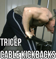 tricep cable kickbacks